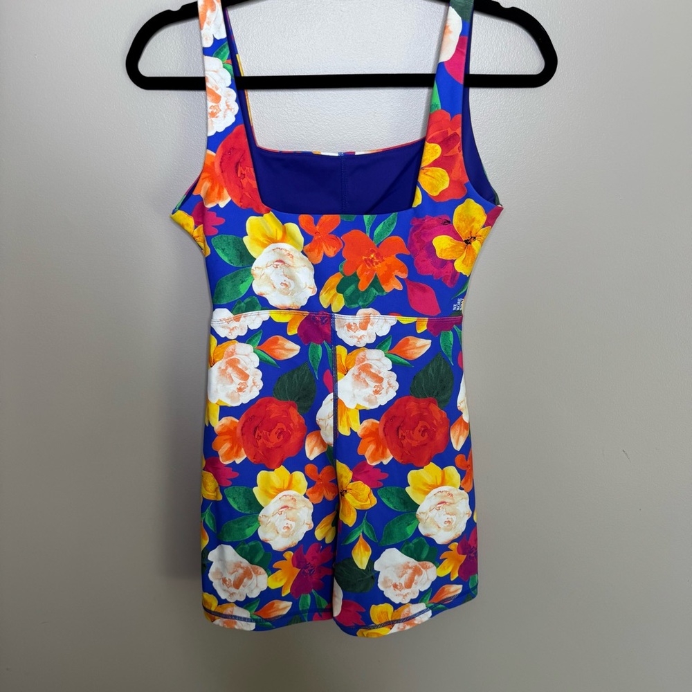 WeWoreWhat Blue Floral Cutout Jumpsuit Romper - Picture 6 of 7
